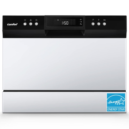 COMFEE'  Comfee’ Countertop Dishwasher, Energy Star Portable Dishwasher, 6 Place Settings, Mini Dishwasher, Rv& Apartment