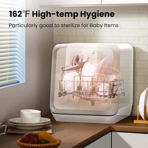 COMFEE' Countertop, Portable with 6L Built-in Water Tank, Mini with More Space Inside, 7 Programs, UV Hygiene& Auto Door Open, for Apartments, Dorms&