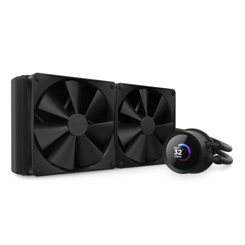 NZXT  280MM Aio Cpu Liquid Cooler With Customizable Lcd Display, High-Performance Pump, F140P Fans - In Black cool cooler lol