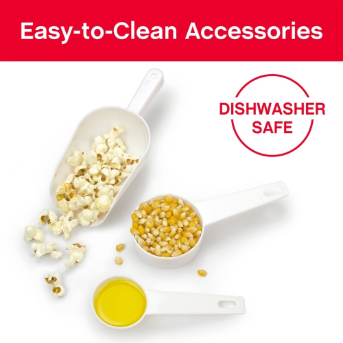Machine à maïs soufflé style cinéma à l’huile chaude WEST BEND avec bouilloire antiadhésive comprend un outil de mesure et une cuillère de service