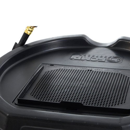 FCMP Outdoor RC45-BLK Rain Barrel - Water Rain Catcher Barrel with Flat Back for Watering Outdoor Plants