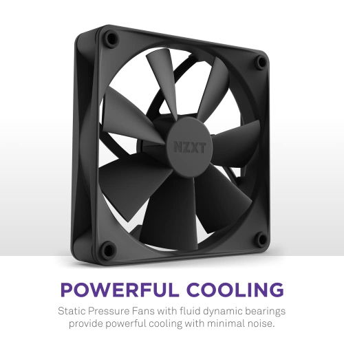 NZXT 360mm AIO CPU Liquid Cooler with Customizable LCD Display, High-Performance Pump, 3 Fans - Black