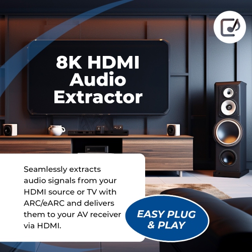 OREI 8K Dolby Atmos eARC Audio Extractor With CEC, Advanced EDID Management, and Resolutions up to 8K@30Hz or 4K@120Hz