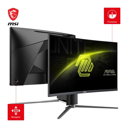MSI 27" WQHD 180Hz 0.5ms Curved 1500R Rapid VA LED Gaming Monitor, Tilt, Swivel, Height adjustable, Adaptive Sync, VESA Mountable (MAG 27CQ6PF)