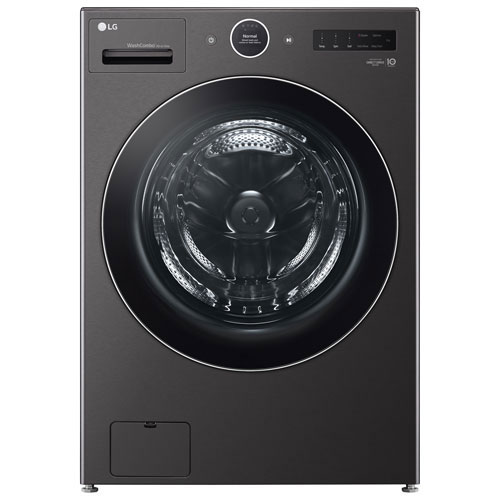 Open Box - LG 5.7 Cu. Ft. High Efficiency Electric Washer & Dryer Combo - Black Steel - Perfect Condition