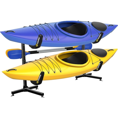 Saris Kayak Storage Rack, Freestanding Kayak Rack for Two-Kayak & Paddleboard