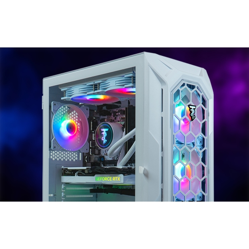 ViprTech Ghost 4.0 Liquid-Cooled PC - AMD Ryzen 7, RTX 5060 Ti 8GB, 16GB DDR4 3200, 1TB NVMe SSD, VR-Ready, Streaming, Win 11, Gaming Desktop