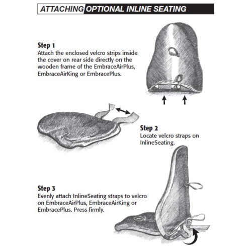 In-Line Seat Cushion (Made in Canada)- Black