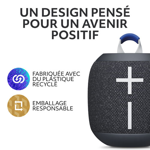 Haut-parleur sans fil Bluetooth étanche WONDERBOOM 4 d'Ultimate Ears - Noir actif