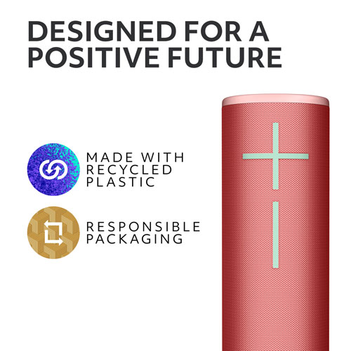 Ultimate Ears BOOM 4 Waterproof Bluetooth Wireless Speaker - Raspberry Red