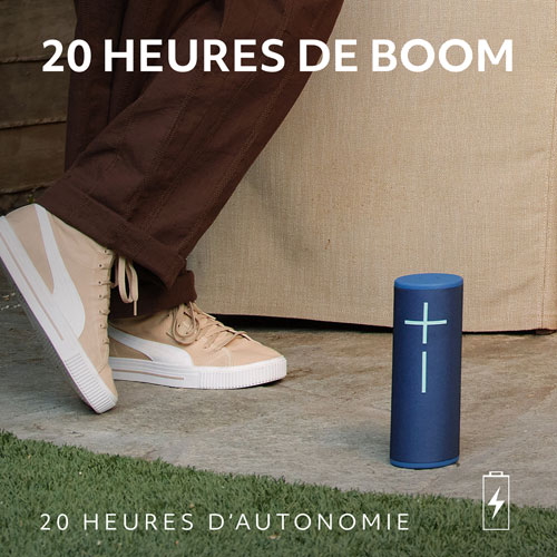 Haut-parleur sans fil Bluetooth étanche MEGABOOM 4 d'Ultimate Ears - Bleu cobalt