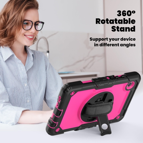 navor for Samsung Galaxy Tab A9 Case 8.7-inch 2023 with Built-in Screen Protector Shockproof Adjustable Strap 360 Rotating for SM-X110/X115/X117