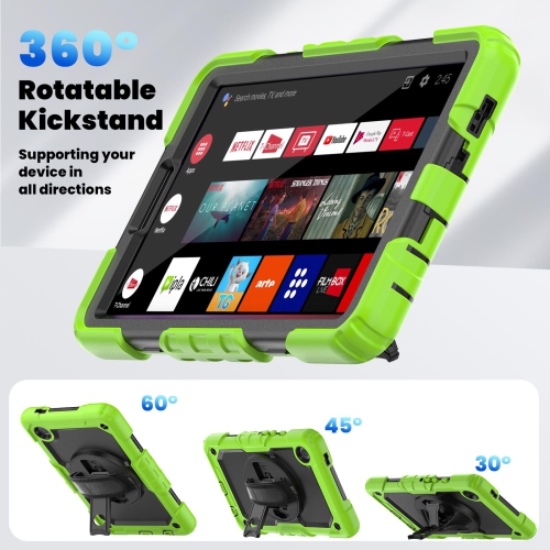 navor for Samsung Galaxy Tab A9 Case 8.7-inch 2023 with Built-in Screen Protector Shockproof Adjustable Strap 360 Rotating for SM-X110/X115/X117