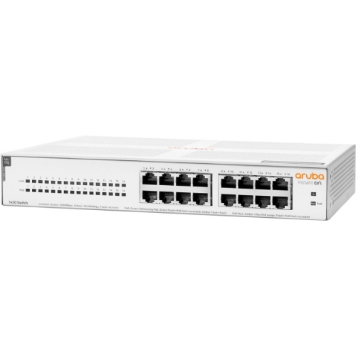 HPE Aruba Instant On 1430 16-Port PoE Unmanaged Switch -