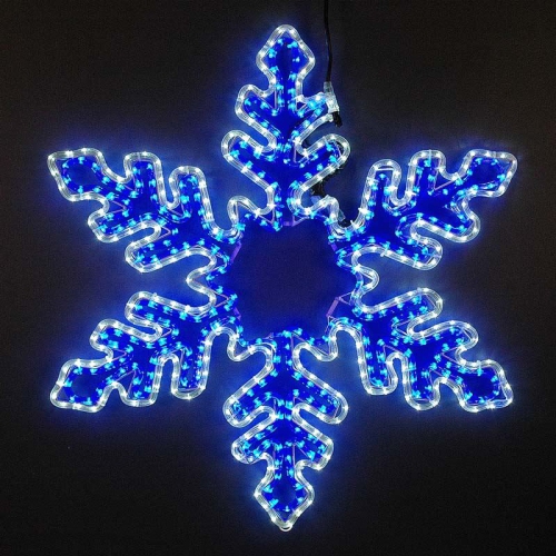 Novelty Lights Christmas Snowflake LED Rope Light Sculpture, Pure White