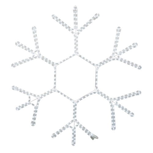 NOVELTY LIGHTS LLC  Novelty Lights Christmas Snowflake Led Rope Light Sculpture, Pure In White
