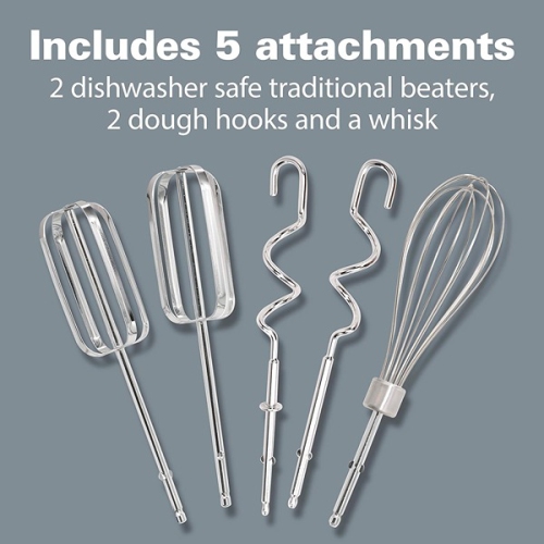 Mélangeur à main électrique 25,15 x 8,38 de Hamilton Beach 21,34&nbsp;cm avec six vitesses et fouet rouge