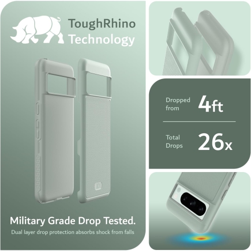 Étui MergeGrip de TUDIA pour Pixel 8 Pro de Google de qualité militaire - Lys verts