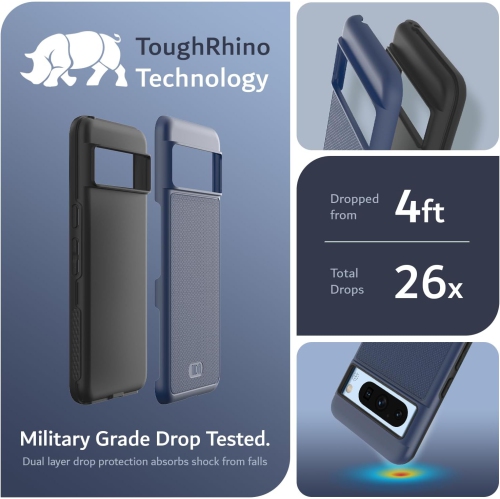 Étui MergeGrip de TUDIA pour Pixel 8 Pro de Google de qualité militaire - Indigo