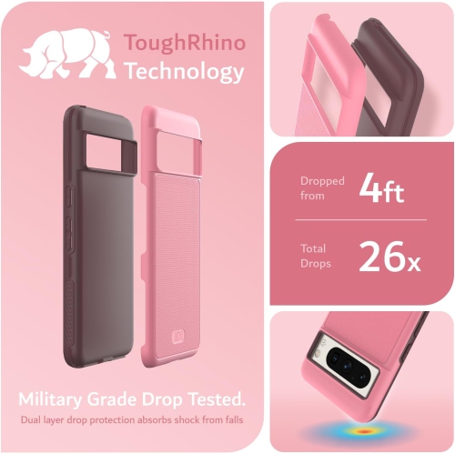 Étui MergeGrip de TUDIA pour Pixel 8 Pro de Google de qualité militaire - Rose fumé