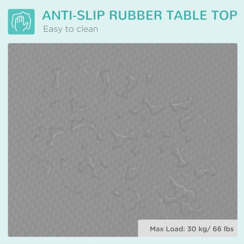 PawHut 32in Foldable Dog Grooming Table for Small Dogs, Pet Grooming Table for Dogs Cats with Adjustable Arm, Non-Slip Surface, Grey