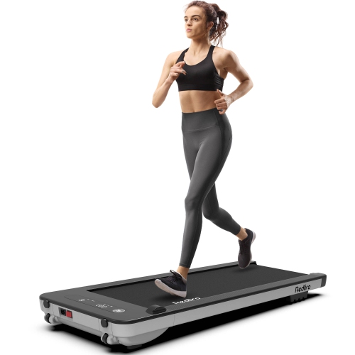 REDLIRO Walking Pad Under Desk Treadmill 300 lb Capacity Motorized Portable Treadmill Compact Sturdy Mini Treadmill for Small Space SILVER Best Buy Canada