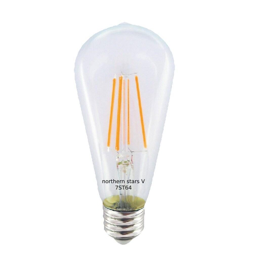 NORTHERN STARS  Led Light Bulb Le-7St64 5000K 120V 7W E26 700 to 60W - Clear - 2 Pack