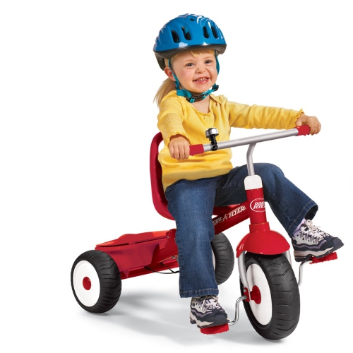 Radio Flyer Deluxe Steer and Stroll Trike, Red Large