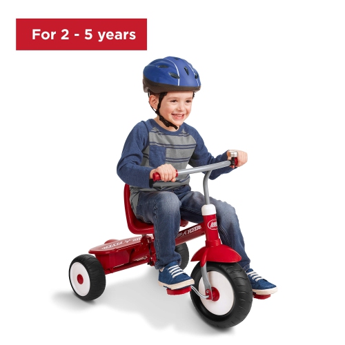Radio Flyer Deluxe Steer and Stroll Trike, Red Large