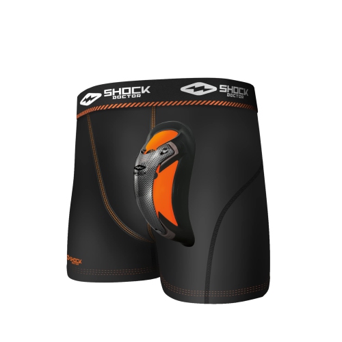 SHOCK DOCTOR  335 Men's Ultra Pro Boxer Compression Shorts With Ultra Cup, Black, Large In Multicolor