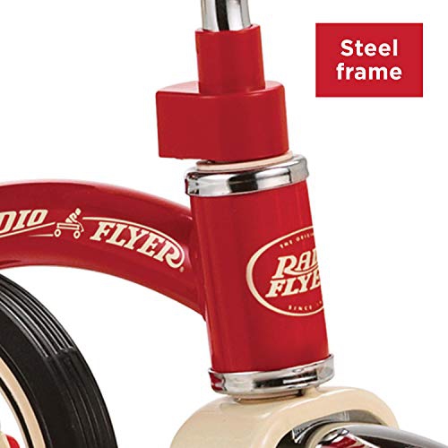 Radio Flyer Classic Red 10 inch Tricycle for Toddlers Ages 2-4, Toddler Bike