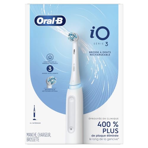 Oral B iO Series 3 Electric Toothbrush with Brush Head, Rechargeable, White