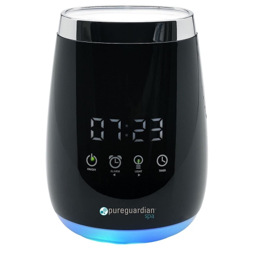 Image 1 of 2.. PureGuardian SPA260 Deluxe Ultrasonic Aromatherapy Essential Oil Diffuser and Alarm Clock