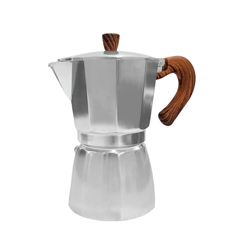 JS Gourmet – cafetière espresso en aluminium, capacité de 6 tasses, argenté