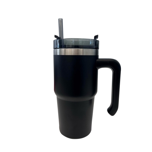 JS GOURMET  - Double-Wall Insulated Stainless Steel Travel Mug, 600Ml Capacity In Black