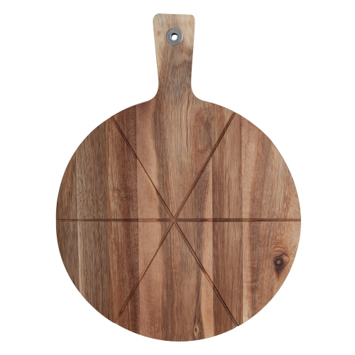 JS Gourmet - 2 in 1 Reversible Wooden Pizza Board, 15" Diameter