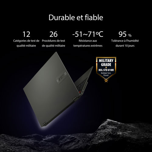 Portable à écran tactile de 16 po VivoBook S 16 Flip d'ASUS - Noir minuit