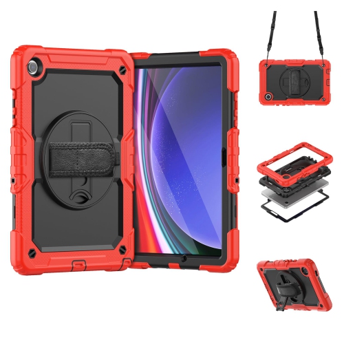 Étui de 11 po et 2023 Go Galaxy Tab A9 plus de Samsung avec protecteur d'écran intégré, courroie ajustable et antichoc 360 de Navor pour