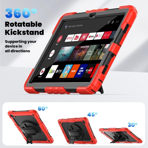 navor for Samsung Galaxy Tab A9 Plus Case 11-inch 2023 with Built-in Screen Protector Shockproof Adjustable Strap 360 Rotating for SM-X210/X216/X218