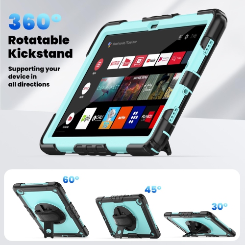 navor for Samsung Galaxy Tab A9 Plus Case 11-inch 2023 with Built-in Screen Protector Shockproof Adjustable Strap 360 Rotating for SM-X210/X216/X218