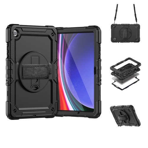 navor for Samsung Galaxy Tab A9 Plus Case 11-inch 2023 with Built-in Screen Protector Shockproof Adjustable Strap 360 Rotating for SM-X210/X216/X218