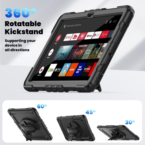 navor for Samsung Galaxy Tab A9 Plus Case 11-inch 2023 with Built-in Screen Protector Shockproof Adjustable Strap 360 Rotating for SM-X210/X216/X218