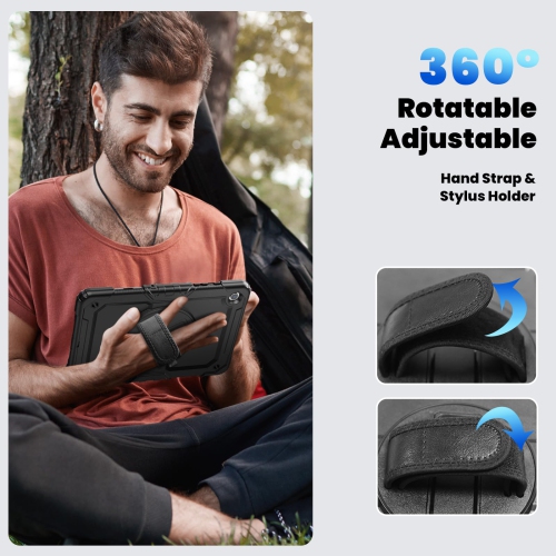 navor for Samsung Galaxy Tab A9 Plus Case 11-inch 2023 with Built-in Screen Protector Shockproof Adjustable Strap 360 Rotating for SM-X210/X216/X218
