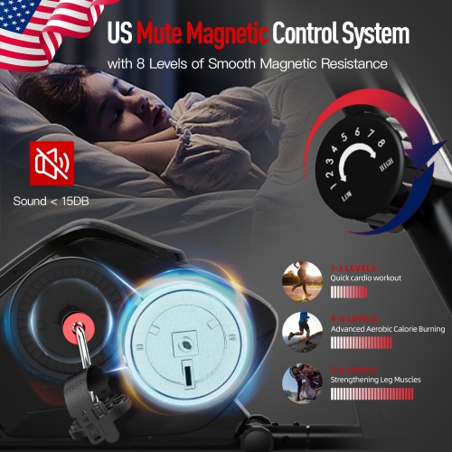 HARISON Magnetic Recumbent Exercise Bike Recumbent bike for Home 350 lbs Capacity