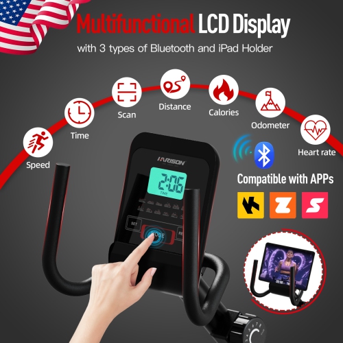 HARISON Magnetic Recumbent Exercise Bike Recumbent bike for Home 350 lbs Capacity