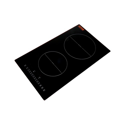 VEVOR 3000W Electric Cooktop 2 Burners LED Touch Screen w/ Child Lock & Over-Temperature