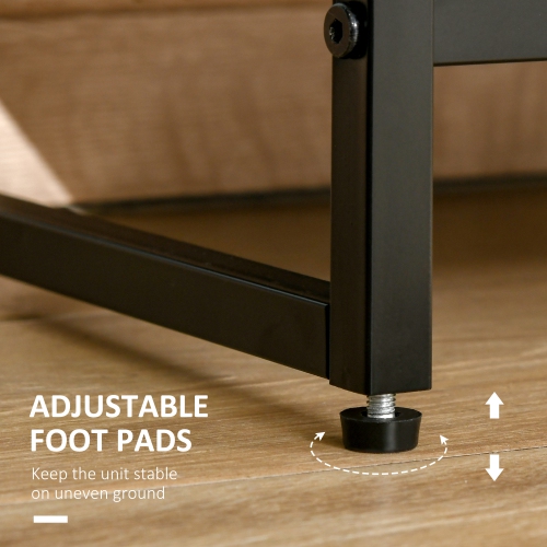 HOMCOM 7-Drawer Dresser, Fabric Chest of Drawers, 3-Tier Storage Tower with Steel Frame and Wooden Top for Bedroom, Nursery Room, Black