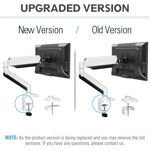 Single Monitor Desk Mount, Adjustable Gas Spring Monitor Arm, Support Max 32 Inch, 4.4-17.6lbs Screen, Computer Monitor Stand Holder with