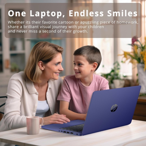 HP Premium Stream 14" HD BrightView Laptop, Intel Celeron N4000, 64GB eMMC, 8GB RAM, Intel UHD Graphics, HD Webcam, 1 Year Office 365, Win 11s, Blue,