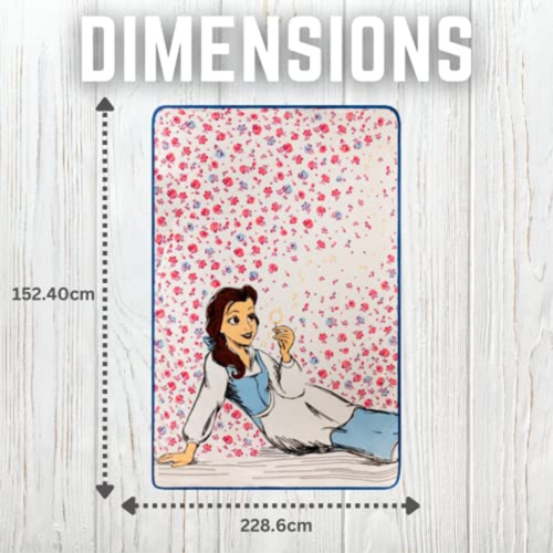 Disney Princess Bella" Supersoft Lightweight Micro Raschel Teen Throw Blanket